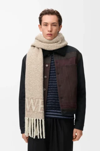 Sciarpa LOEWE in misto alpaca e lana Beige/Ecru Sciarpa LOEWE in misto alpaca e lana Beige/Ecru
