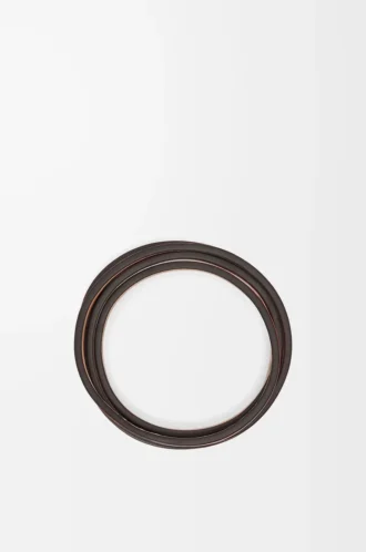 Set di due bracciali rigidi in pelle di vitello classica Black/Tan