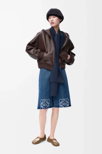 Shorts Anagram in denim Jeans Blu Shorts Anagram in denim Jeans Blu