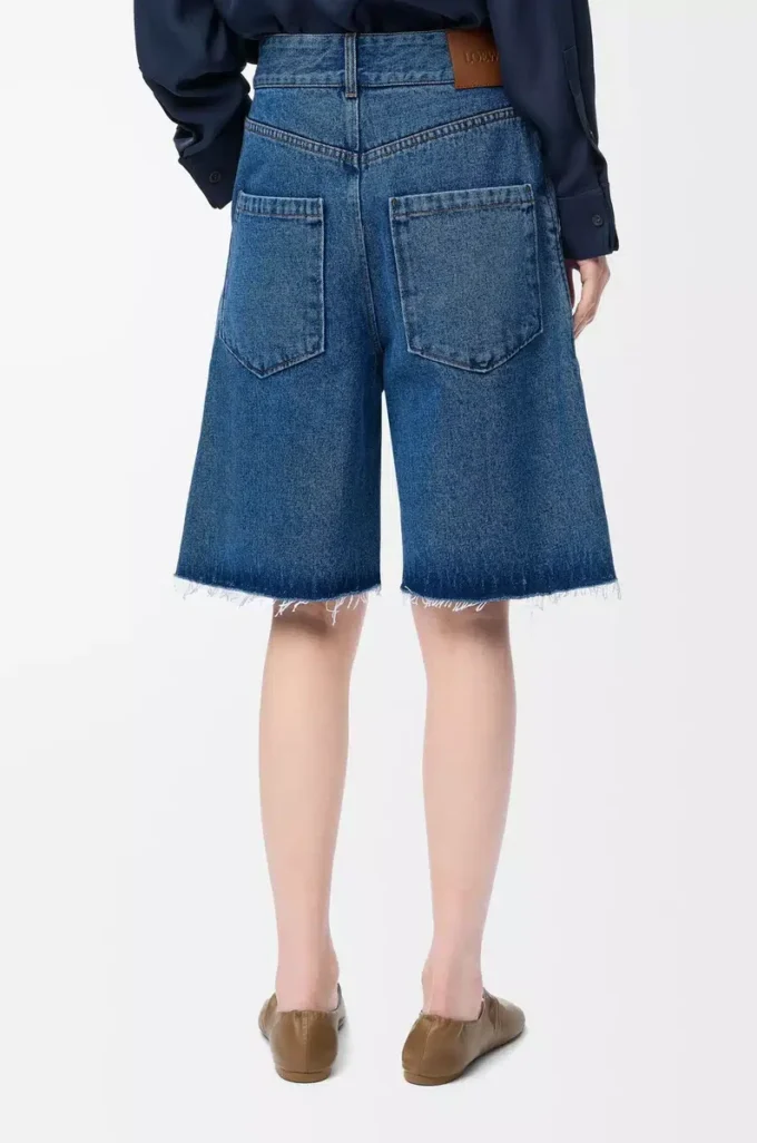 Shorts Anagram in denim Jeans Blu Shorts Anagram in denim Jeans Blu