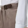 Shorts con cintura in lana beige melange