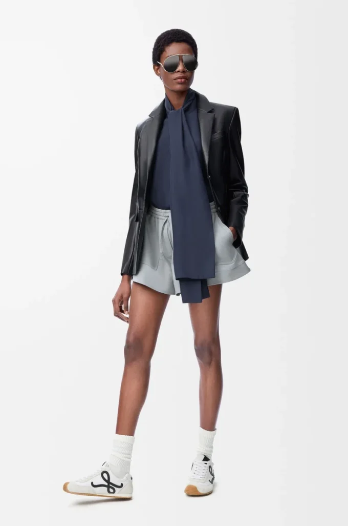 Shorts in cotone grigio chiaro