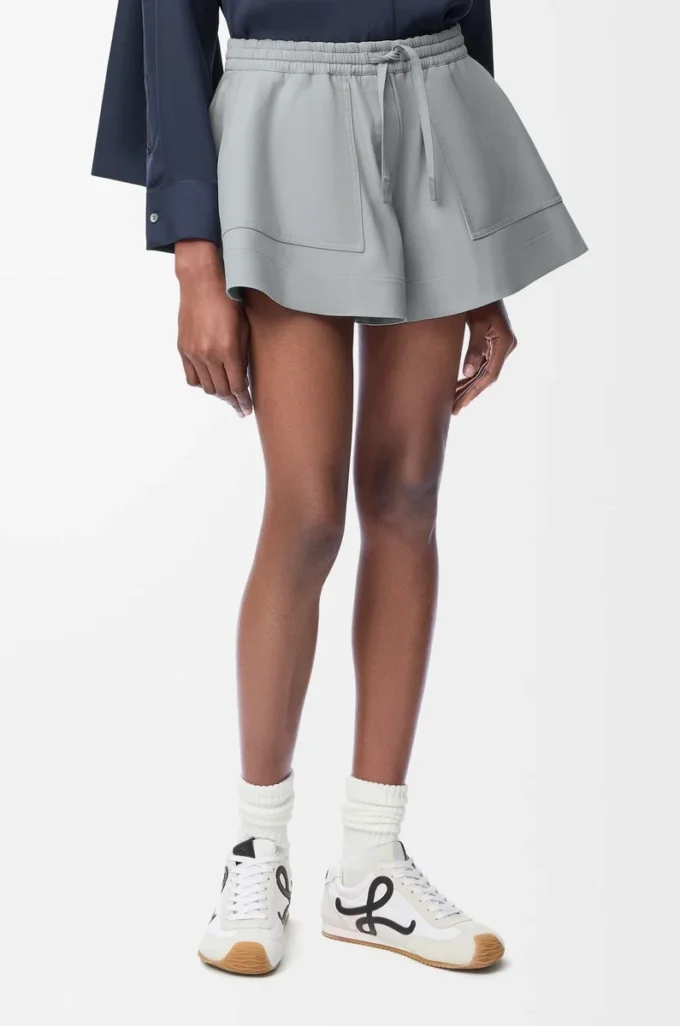 Shorts in cotone grigio chiaro