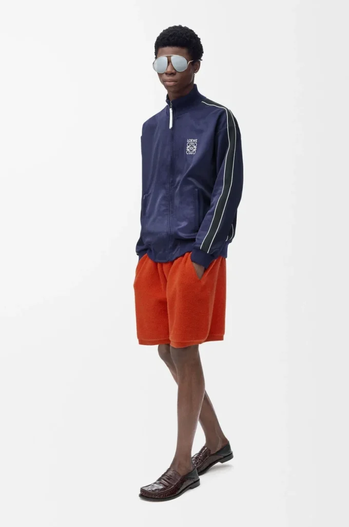 Shorts in misto lana Arancione/Bianco Shorts in misto lana Arancione/Bianco