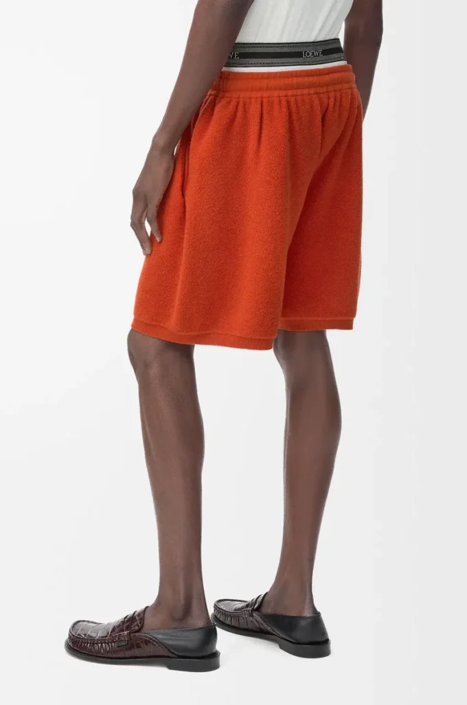 Shorts in misto lana Arancione/Bianco Shorts in misto lana Arancione/Bianco