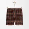 Shorts in misto lana arancione/nero