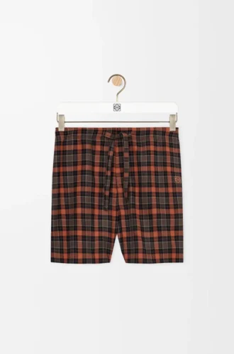Shorts in misto lana arancione/nero Shorts in misto lana arancione/nero