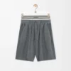 Shorts in misto lana Grigio melange/Bianco Shorts in misto lana Grigio melange/Bianco