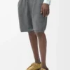 Shorts in misto lana Grigio melange/Bianco Shorts in misto lana Grigio melange/Bianco