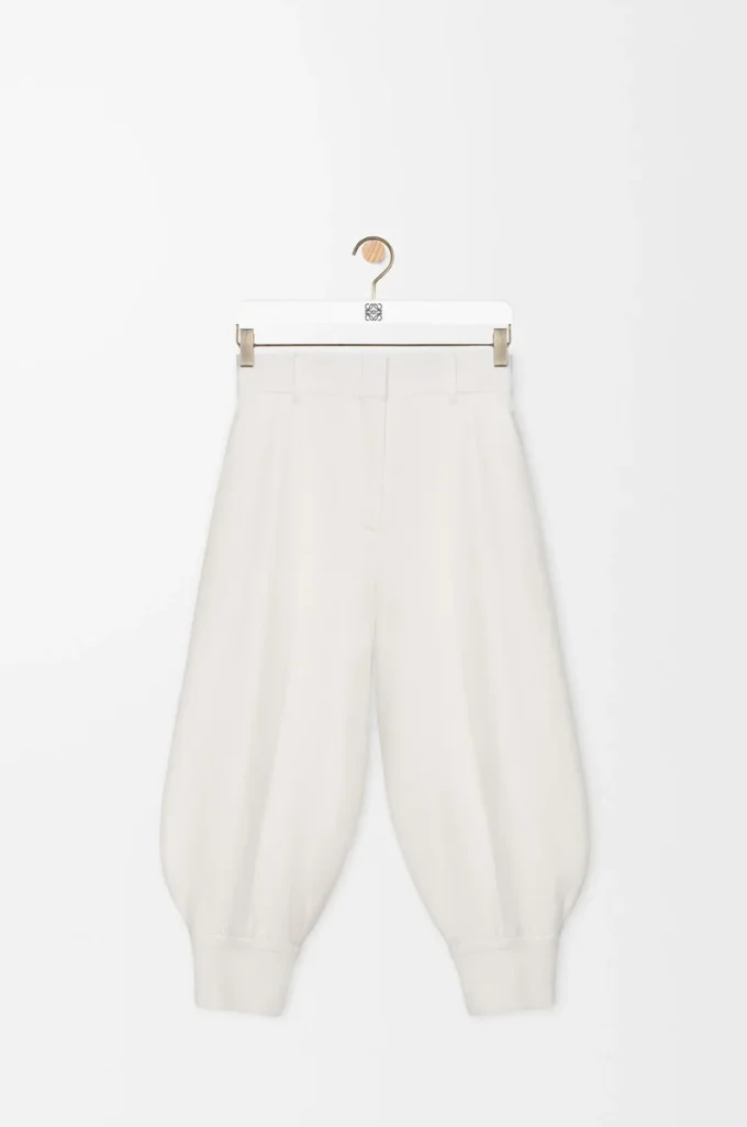 Shorts in misto viscosa elasticizzata Bianco
