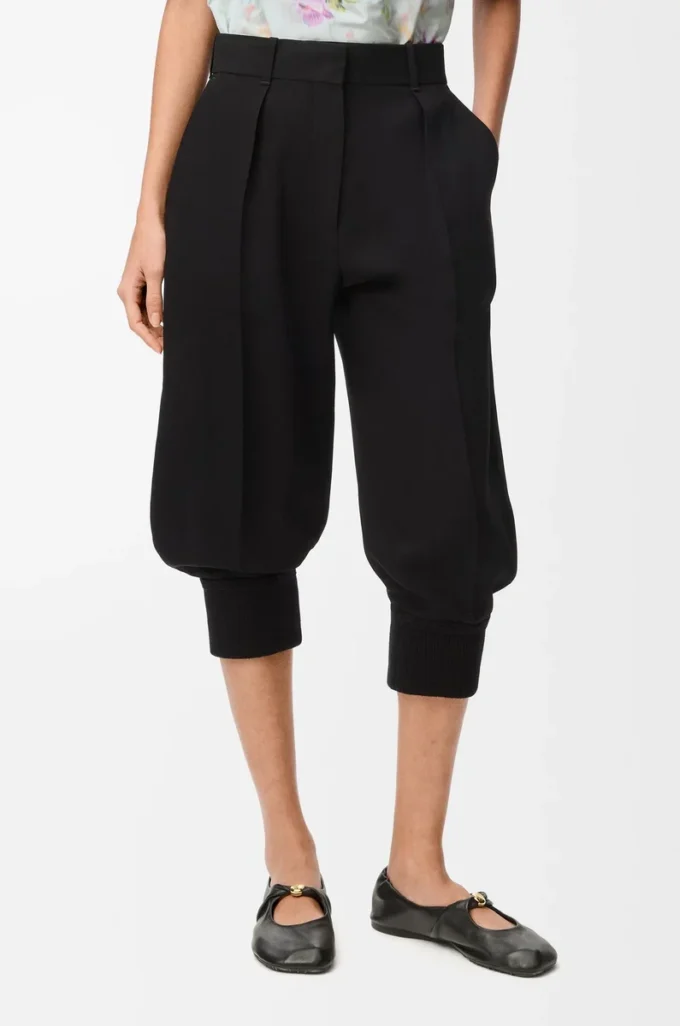 Shorts in misto viscosa elasticizzata Nero