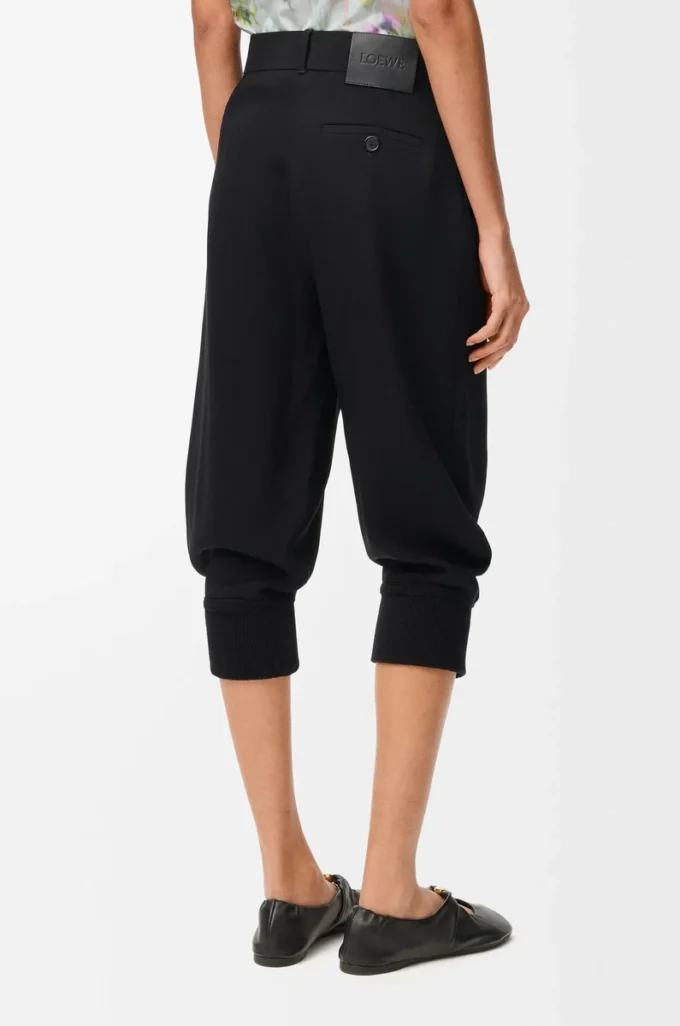 Shorts in misto viscosa elasticizzata Nero