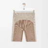 Shorts senza cuciture in jersey tecnico color avorio