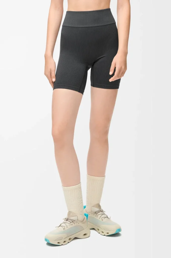 Shorts senza cuciture in jersey tecnico Nero