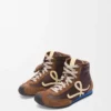 Sneaker alta Ballet Runner 2.0 in nylon e pelle di vitello Marrone/Giallo/Blu Sneaker alta Ballet Runner 2.0 in nylon e pelle di vitello Marrone/Giallo/Blu