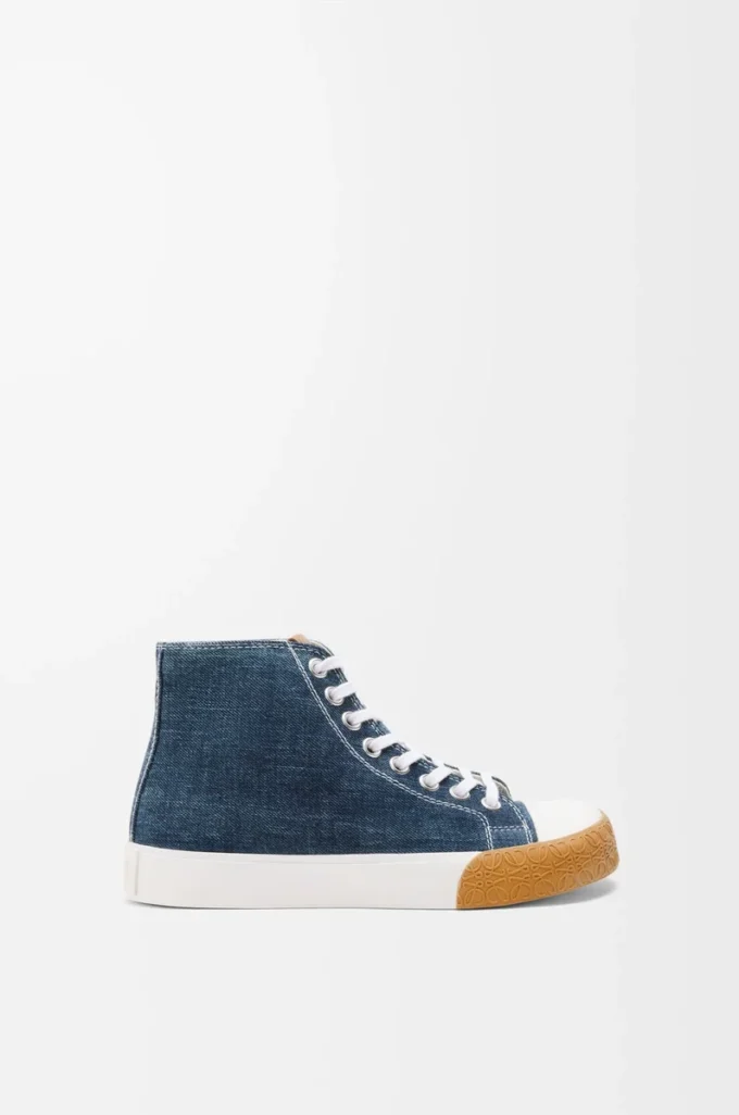 Sneaker alta Bloc in denim Denim lavato Sneaker alta Bloc in denim Denim lavato
