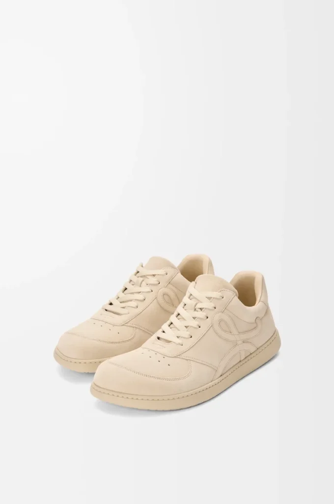 Sneaker Jambo in pelle scamosciata di vitello Latte d’avena