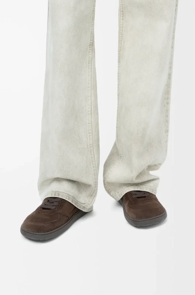 Sneaker Jambo in pelle scamosciata di vitello marrone scuro
