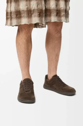 Sneaker Jambo in pelle scamosciata di vitello marrone scuro