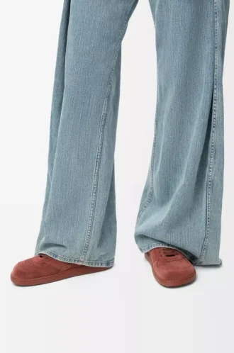Sneaker Jambo in pelle scamosciata di vitello rosso bruciato