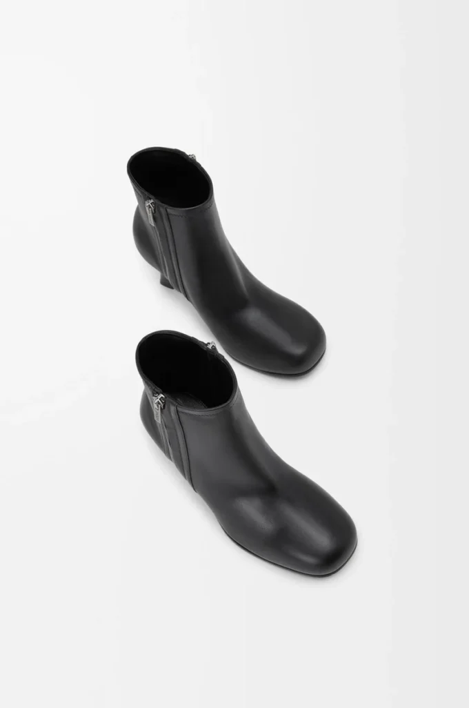 Stivaletti Bobine in pelle di agnello nappa Nero
