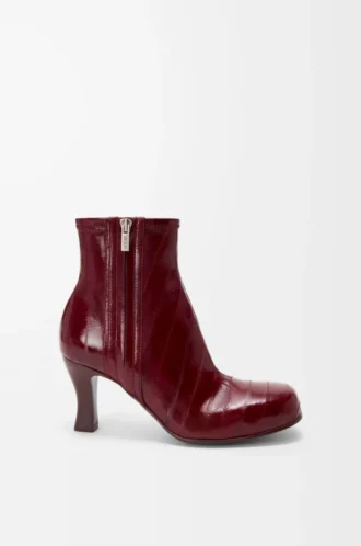 Stivaletto Bobine in pelle di anguilla bordeaux