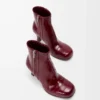 Stivaletto Bobine in pelle di anguilla bordeaux Stivaletto Bobine in pelle di anguilla bordeaux