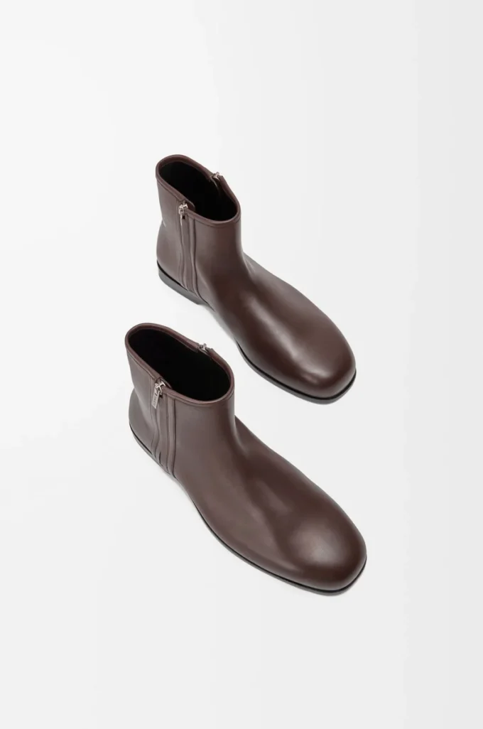 Stivaletto Bobine in pelle di vitello liscia Cacao Stivaletto Bobine in pelle di vitello liscia Cacao