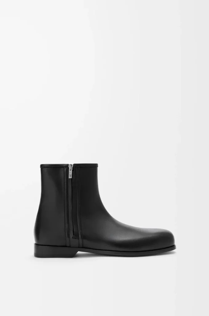 Stivaletto Bobine in pelle di vitello liscia nera