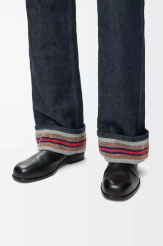 Stivaletto Bobine in pelle di vitello liscia nera