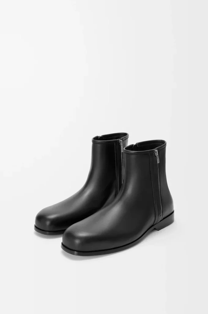 Stivaletto Bobine in pelle di vitello liscia nera
