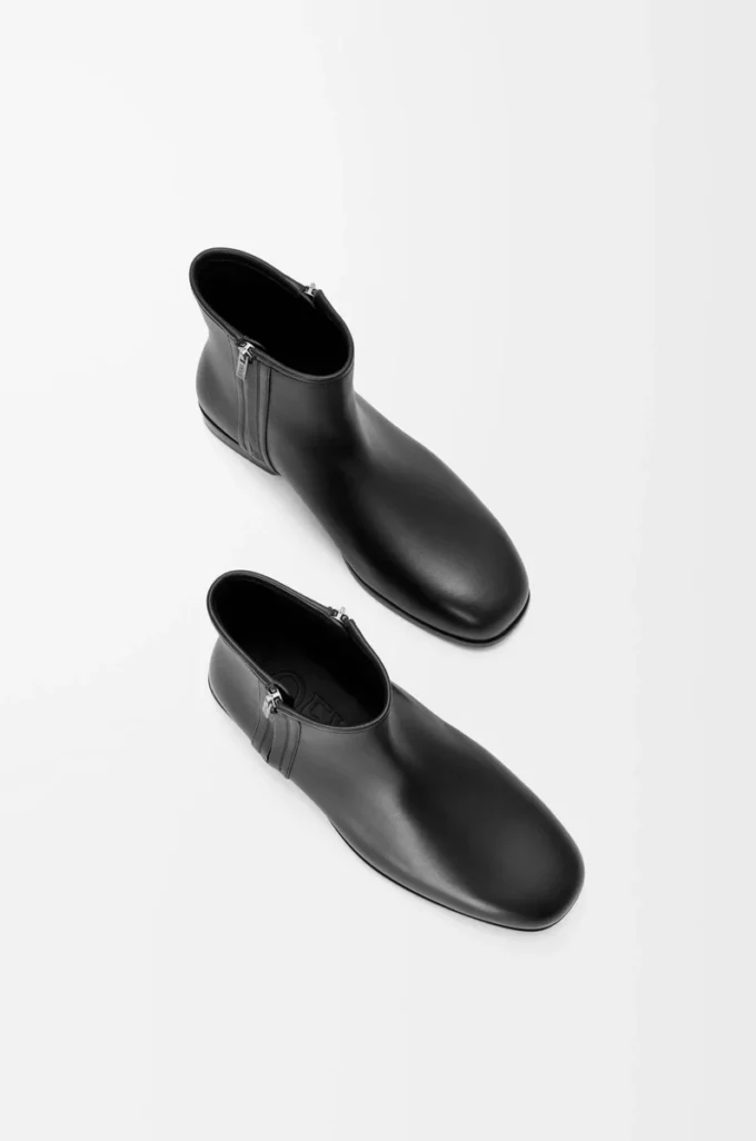 Stivaletto Bobine in pelle di vitello liscia nera