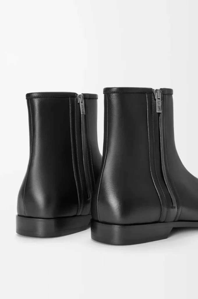 Stivaletto Bobine in pelle di vitello liscia nera