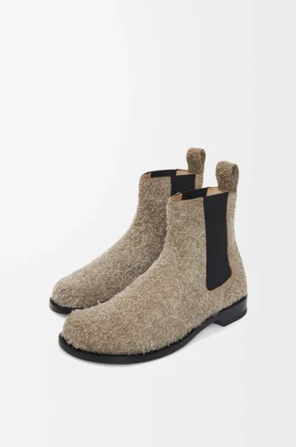 Stivaletto Chelsea Campo in pelle scamosciata spazzolata Verde kaki