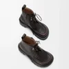 Stivaletto militare Sierra in pelle di vitello spazzolata Marrone scuro Stivaletto militare Sierra in pelle di vitello spazzolata Marrone scuro