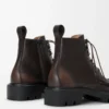 Stivaletto militare Sierra in pelle di vitello spazzolata Marrone scuro Stivaletto militare Sierra in pelle di vitello spazzolata Marrone scuro