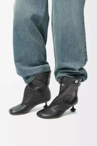Stivaletto Toy Panta in pelle di agnello Black