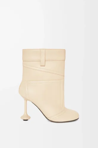 Stivaletto Toy Panta in pelle di agnello nappa Oat Milk