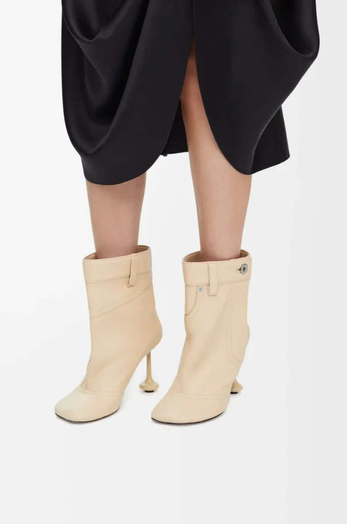 Stivaletto Toy Panta in pelle di agnello nappa Oat Milk Stivaletto Toy Panta in pelle di agnello nappa Oat Milk