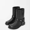 Stivali da motociclista Campo in pelle di vitello Nero