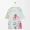 T-shirt ampia in cotone azzurro/multicolore T-shirt ampia in cotone azzurro/multicolore