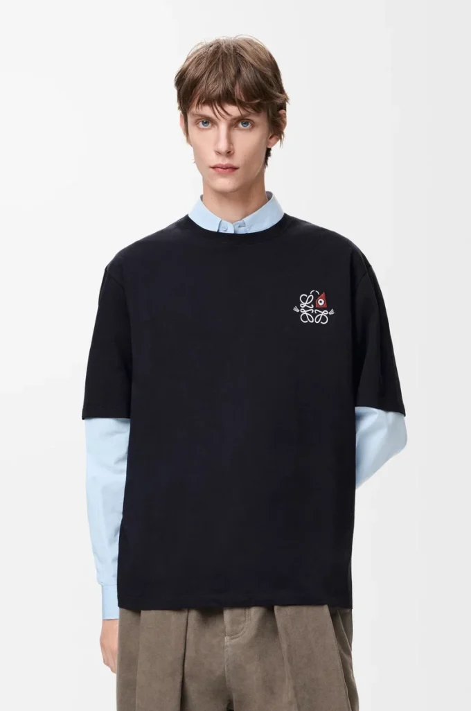 T-shirt ampia in cotone Blu navy T-shirt ampia in cotone Blu navy