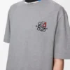 T-shirt ampia in cotone grigio melange