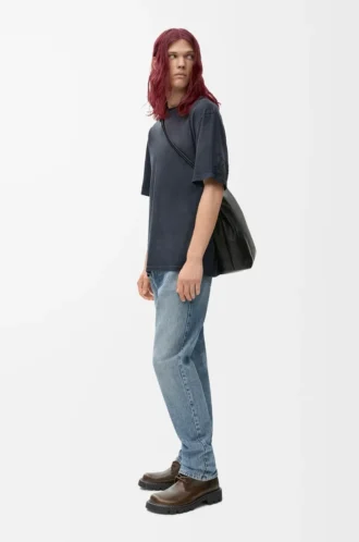 T-shirt ampia in cotone Nero