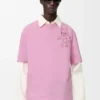 T-shirt ampia in cotone rosa T-shirt ampia in cotone rosa