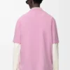 T-shirt ampia in cotone rosa T-shirt ampia in cotone rosa