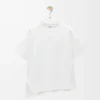 T-shirt asimmetrica in misto cotone Bianco T-shirt asimmetrica in misto cotone Bianco