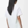 T-shirt asimmetrica in misto cotone Bianco T-shirt asimmetrica in misto cotone Bianco