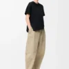 T-shirt asimmetrica in misto cotone Nero T-shirt asimmetrica in misto cotone Nero