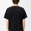 T-shirt asimmetrica in misto cotone Nero T-shirt asimmetrica in misto cotone Nero